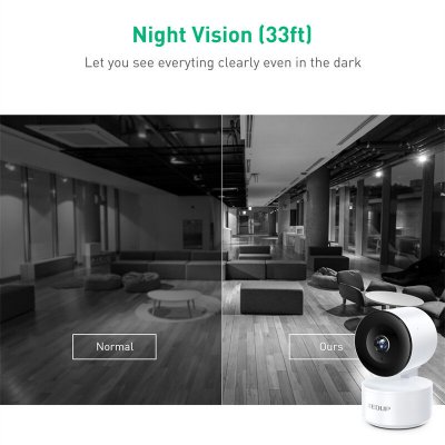 EDUP 1080P HD WiFi PTZ Camera Motion Detection Two-way Voice Remote Monitoring IP Cam Indoors Surveillance Safety Cameras EU Plug COD