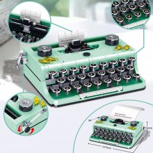 Particle Retro Series Simulation Typewriter Nostalgic Classic Building Creative Educational Toy Block Kids Children Gift Set COD