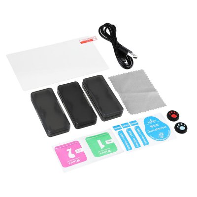 iPega PG-SL001 9-in-1 Set Storage Bag Game Card Box for Switch Lite Console Cleaning Tempered Film Rocker Cap Type-C Charging Cable COD