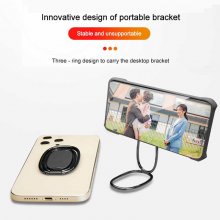 Bakeey Mini Multifunctional Folding Magnetic Desktop Holder Stand Phone Ring Holder for iPhone 12 POCO X3 PRO COD