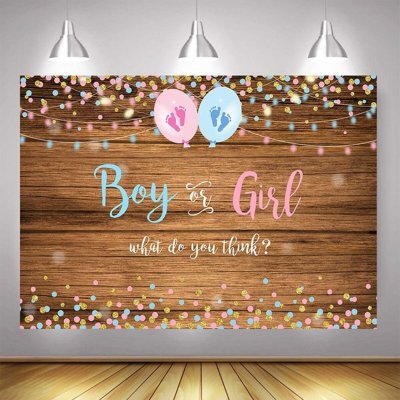 150x100CM 210x150CM 250x180CM Spray Painted Vinyl Boy Girl Gender Reveal Photography Backdrop Party Background Decoration COD