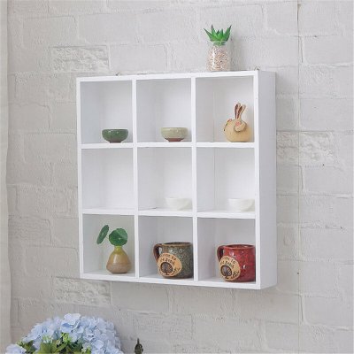 Wall Mounted Storage Shelf Wooden Hanging Shelf Wall Display Rack Holder COD