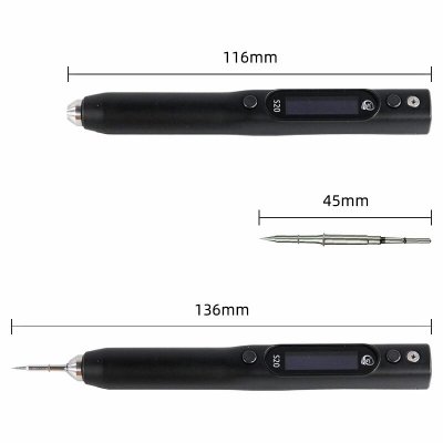 SEQURE DC Soldering Iron-S20K+I+IS European Standard-with 3 Soldering Iron Tips Tool+Holder+Storage Bag COD