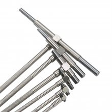 6PCS Telescopic Precision Gauge Set 8-150 mm Internal T Bore Hole Gauge Set Plated Square Head Telescopic Gauge Micrometer Measuring Tools COD