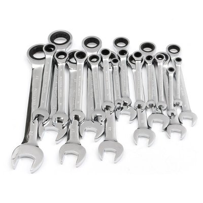 Raitool™ HT01 Chrome Vanadium Steel Metric Ratchet Spanner Wrench Fixed Head 6-32mm COD