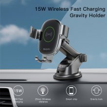 Yesido C123 15W Fast Charging Gravity Linkage Lock Aluminium Alloy Mobile Phone Holder Stand for POCO X3 F3 COD