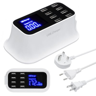 8A 8 Ports USB Fast Charging Smart Battery Charger HUB For Phone COD